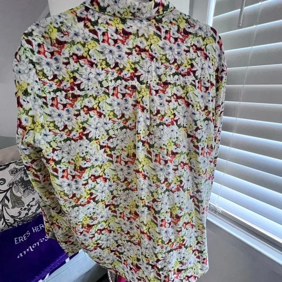 & Other Stories Yellow and Red Floral Blouse - Picture 5 of 7